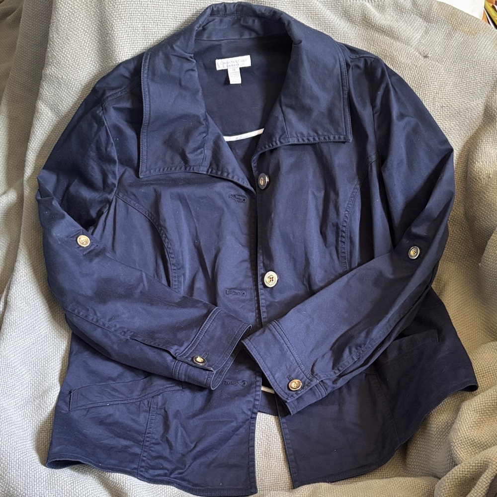 Charter Club Navy Blazer with Gold Buttons